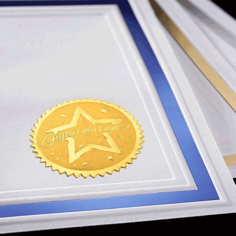 PaperDirect Embossed Graduation Cap and Diploma Silver Foil Certificate Seals, 2 Inch, Self Adhesive, 100 Count, Embossed Seals for Certificates, Achievement Award Stickers for School, Work, Diploma - Image 5
